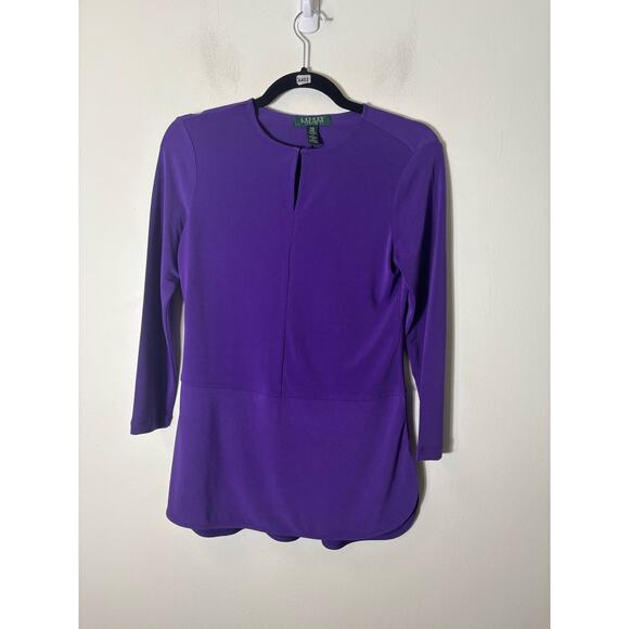 Ralph Lauren Purple Long Sleeve Crew Neck Tunic Sz XSP - Picture 1 of 2